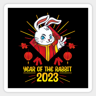 Good Luck Zodiac Happy Chinese New Year of the Rabbit Magnet